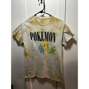 Pokémon Pikachu Yellow tie dye graphic gamers t shirt mens size small